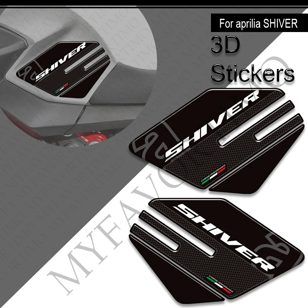 الرعشة دراجة نارية ملصقات ثلاثية الأبعاد خزان الوقود وسادة واقية ملصقات الشارات عدة لأبريليا SL 750 900 شيفر
