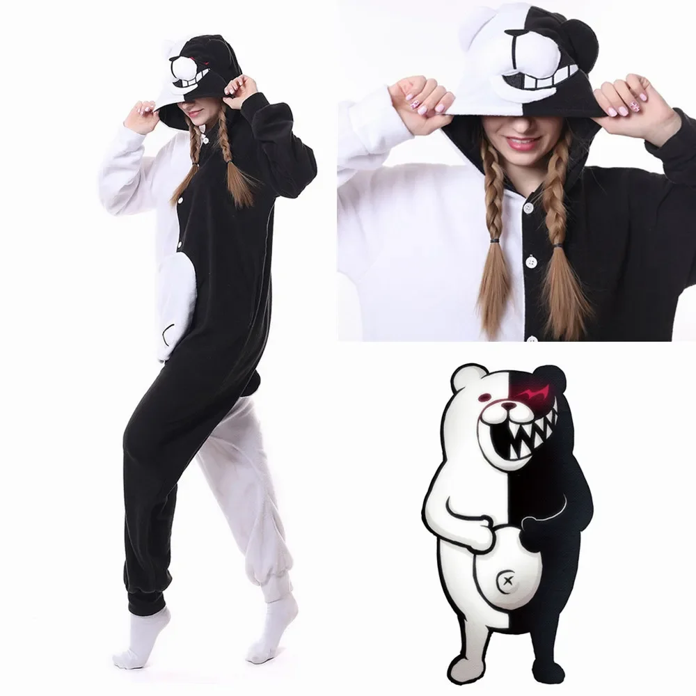 Adult Anime Danganronpa Monokuma Gloomy Bear Sleepwear Pyjamas Cosplay Costume