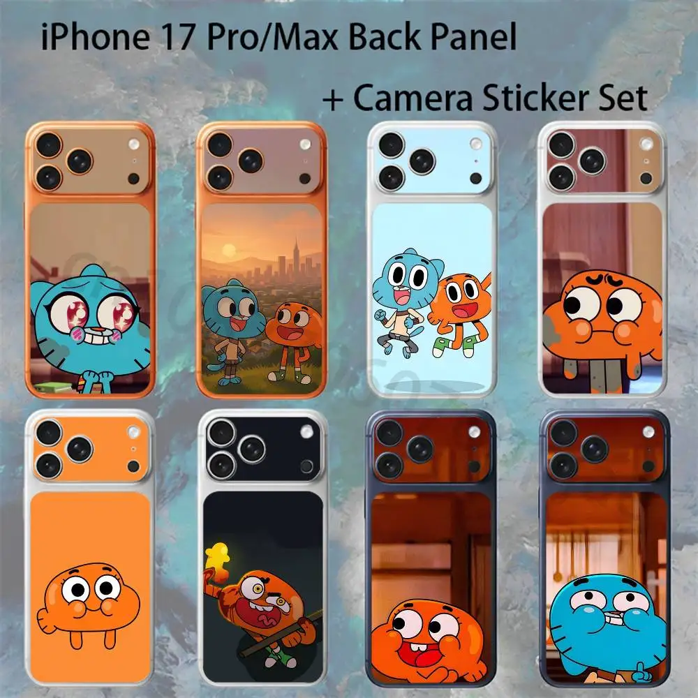 

Darwin Watterson For iPhone 17 Pro /Pro Max Battry Back Cover with Camera Decal Skin Rear Protective Sticker Film