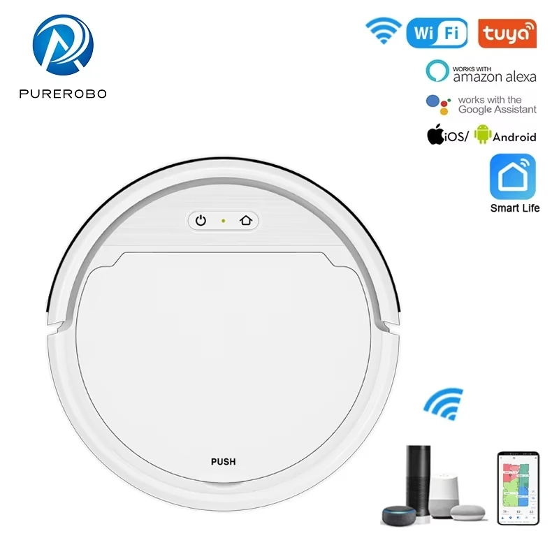 

Purerobo P1 Robot Vacuum Cleaner With APP Intelligent Path Planning Automatic Clean Sweep&Wet Mopping Floors For Home Cleaning