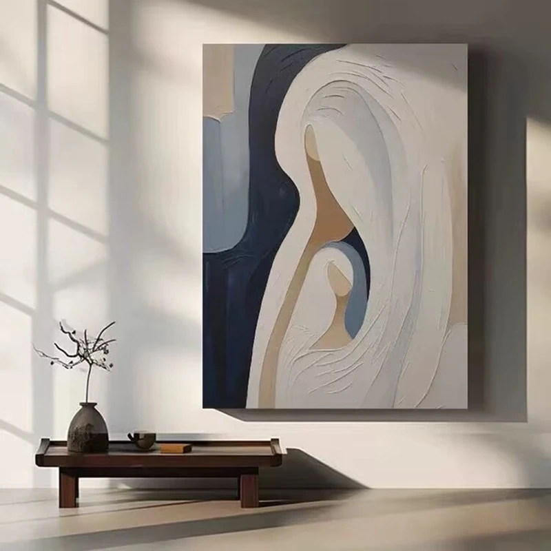 

Modern Minimalist Abstract Wall Art,Abstract Oil Painting on Canvas,100% Handmade,Living Room,Bedroom,Hanging Posters for Home