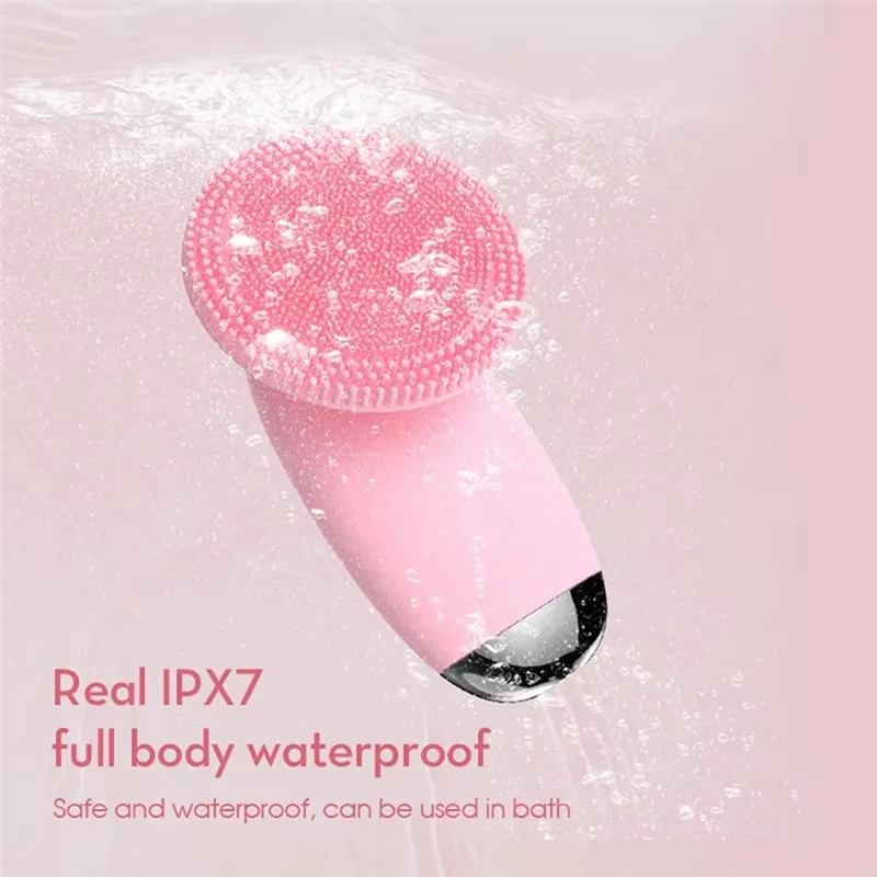 A66T-Ultrasonic Silicone Facial Cleanser Electric Vibration Massage Deep Pore Cleaning Multi-Functional Skin Care Tools