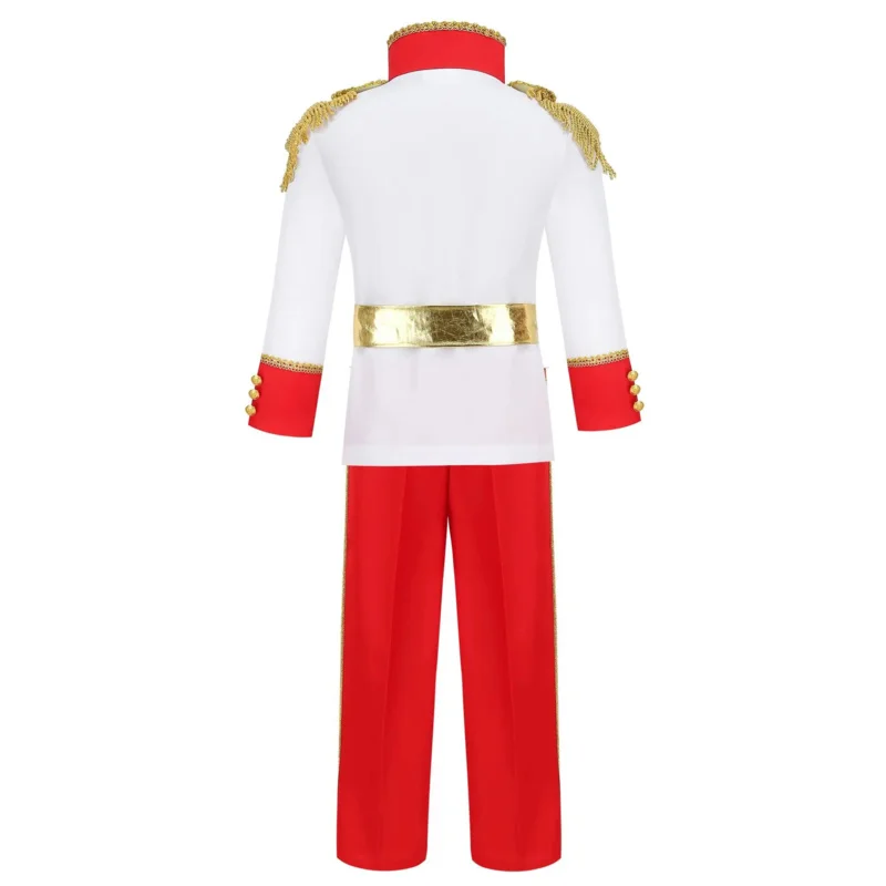 Jxhjhbw Kinder Prinz charmante Kostüme für Kinder Halloween Cosplay die König Kostüme Jungen Bühne Performance Kostüm