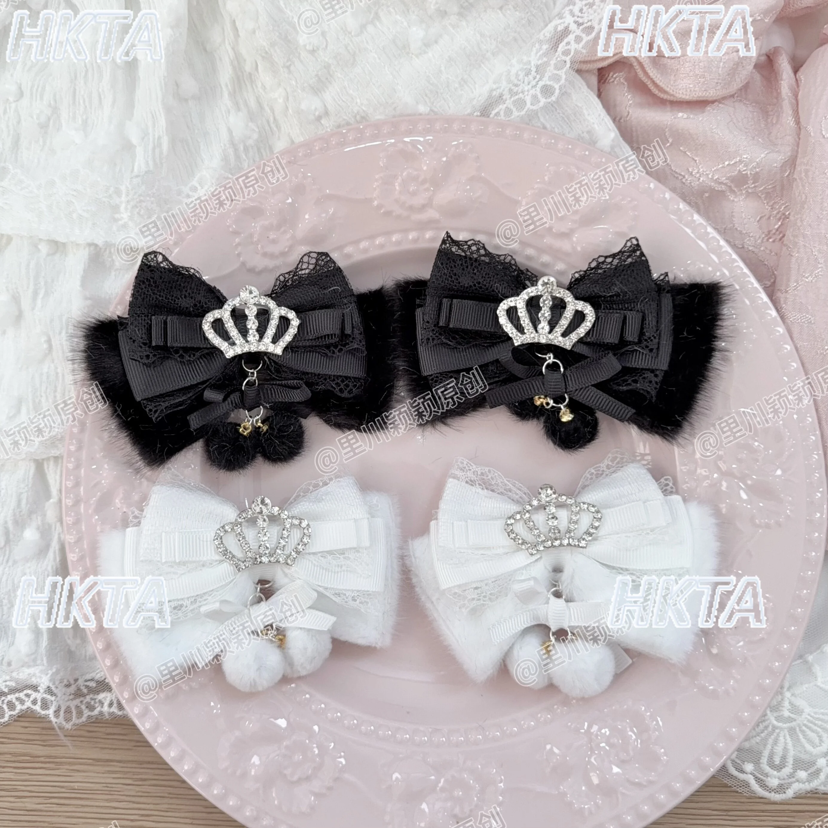 

Handmade Mass-Produced Small Snowball Hair Accessories Japanese Plush Edge Clips New Year Hairpins Winter New Ponytail Clips
