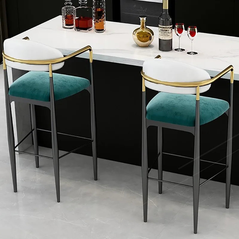 &c High-End Stainless Steel Bar Chair Luxury Hotel Bar Cafe Reception  Stool Dining Desk Chair
