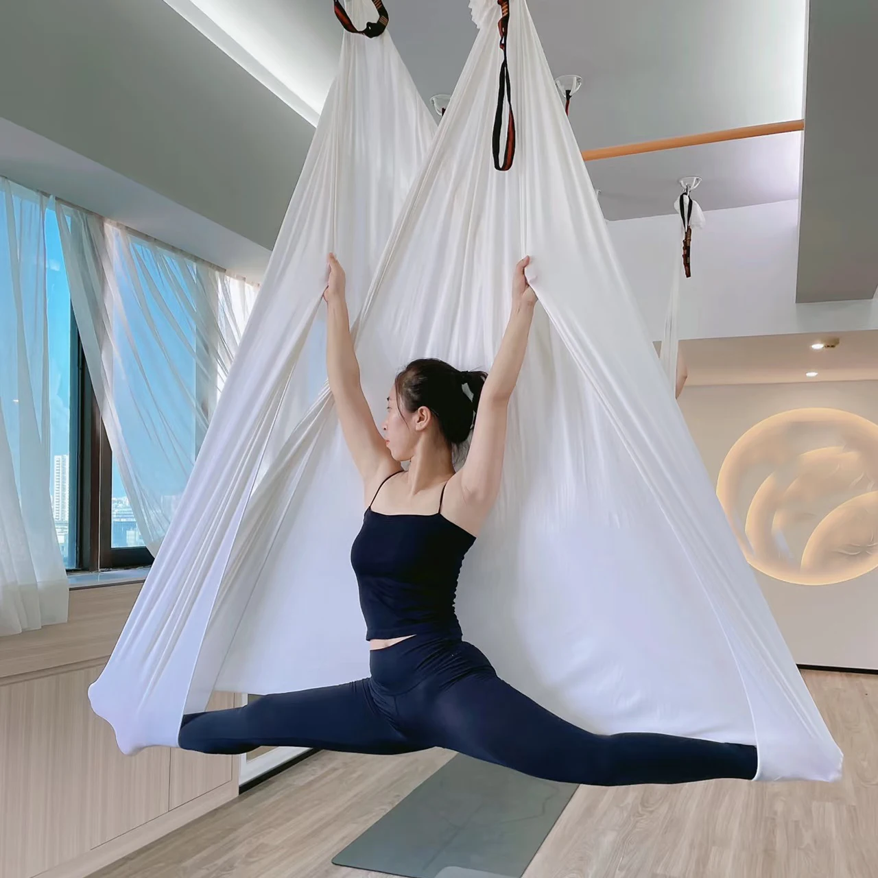 7M Aerial Yoga Hammock Fabric — Medium Stretch Yoga Hammock, Aerial Silk Fabric, Aerial Flying Yoga Fabric (Fabric Only)