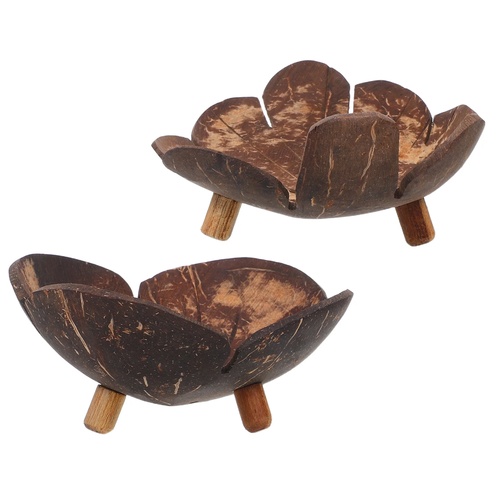 

2pcs Coconut Shell Bowl Natural Storage Bowl For Candy Nuts Keys Soap Home Decor Organizer Porch Container Kitchen Barware