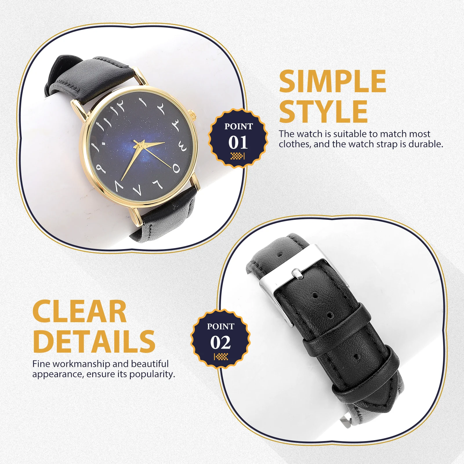 

Alloy Imitation Strap Wristwatch Lightweight Comfortable Adjustable Size for Daily Business Occasions Fine Craftsmanship