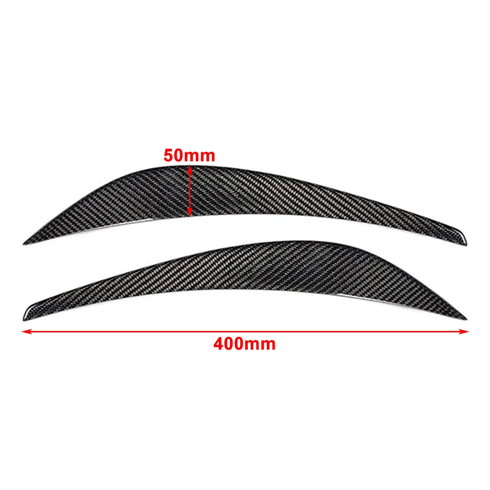 2 Pcs Real Carbon Fiber Car Front Bumper Side Canards Splitter Fins Spoiler Decorative Trim For Audi R8 V8 V10 2007-2016