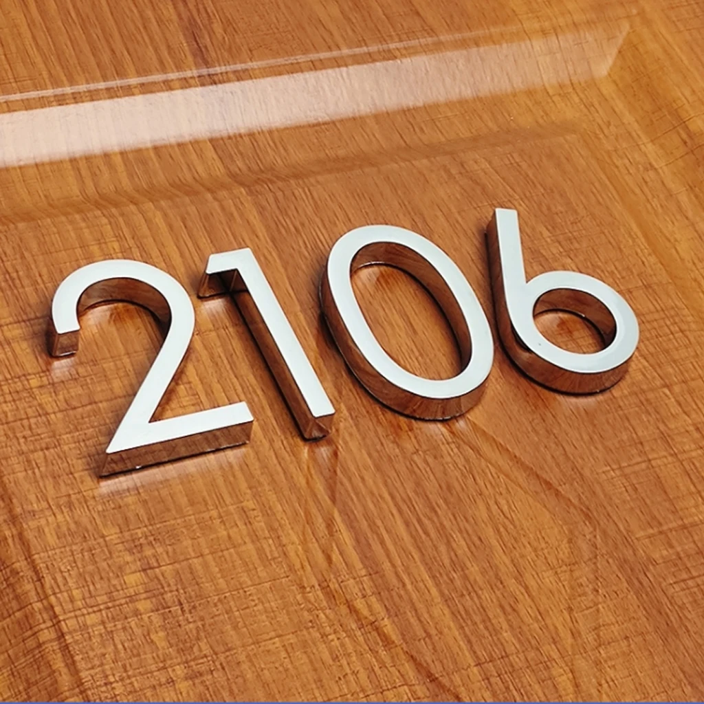 

6cm Self Adhesive House Number Letter Sticker Door Number Plate for Outdoor Apartment Office Home Street Mailbox Label Sign