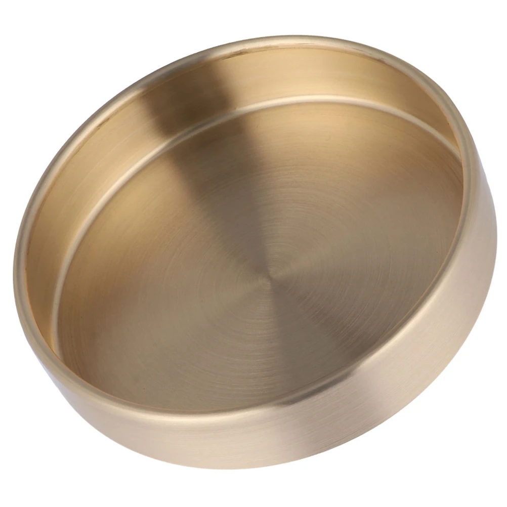 

Round Storage Tray Metal Plate for Home Brass Round Tray Jewelry Holder Multifunctional Smooth Edges Storage Solution