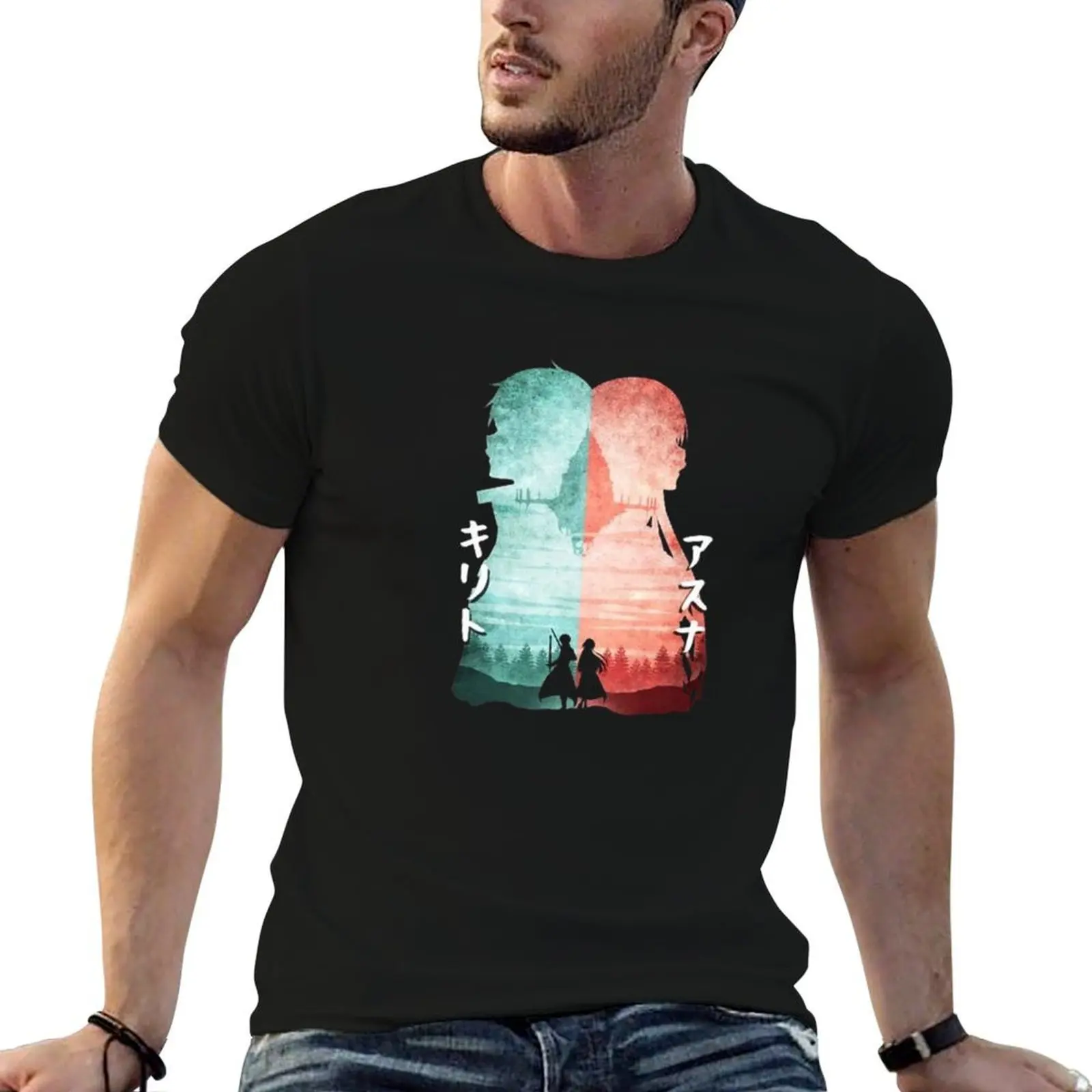 sword art online T-Shirt t shirt man designer man t shirts high quality luxury brand t shirts for man slim fit T-shirt