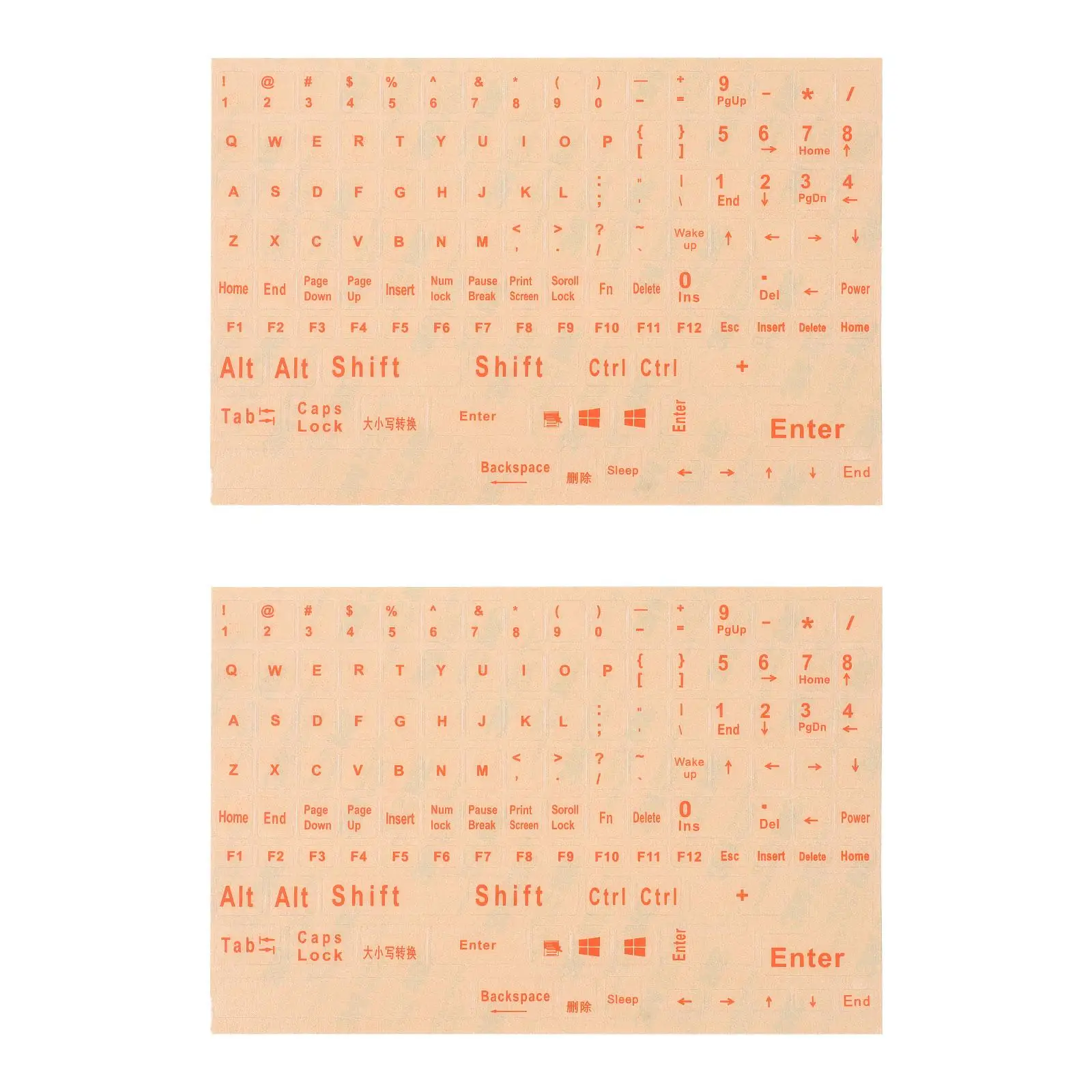 

Clear PVC Keyboard Stickers Wear Resistant Laptop Computer English Letters Full Key Self Adhesive Easy Remove No Residue