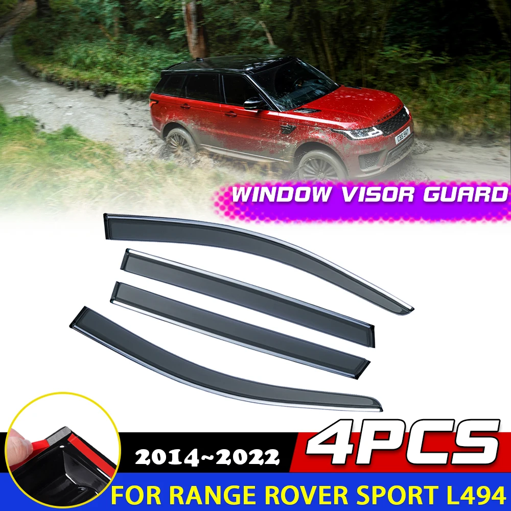 

Car Windows Visor for Range Rover Sport L494 SVR 2014~2022 Smoke Door Vent Deflector Awnings Sun Rain Eyebrow Sticker Accessorie