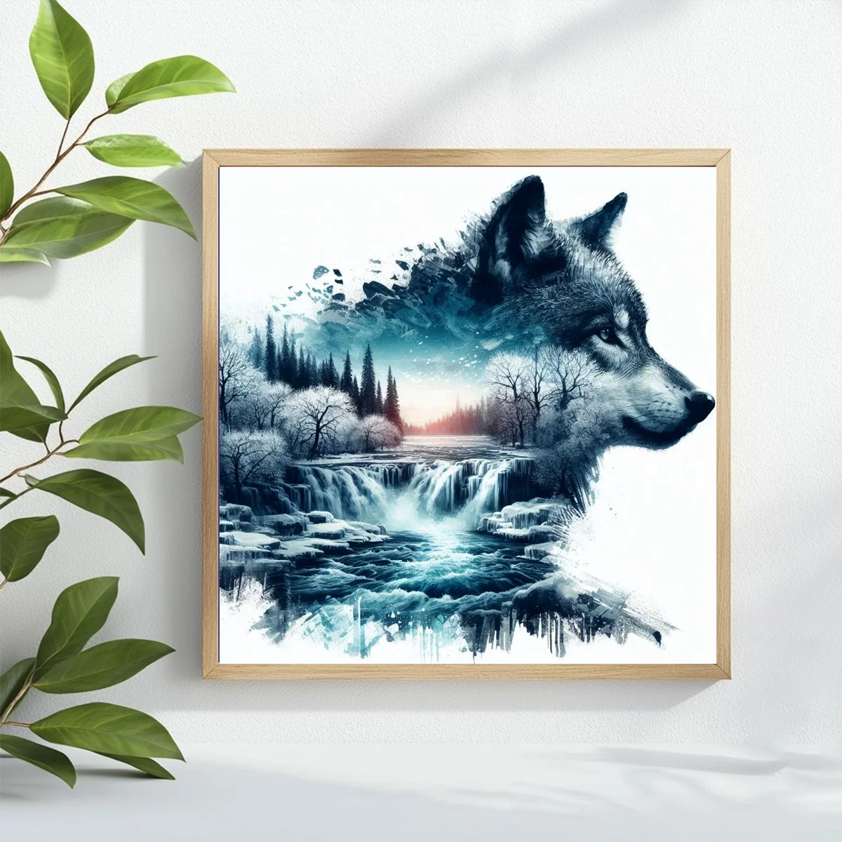 ThreadLux Counted Cross Stitch Kit 30x40cm/11.8x15.7in Easy-to-Follow Holiday Gift Family Decorative Cross-Stitching Set