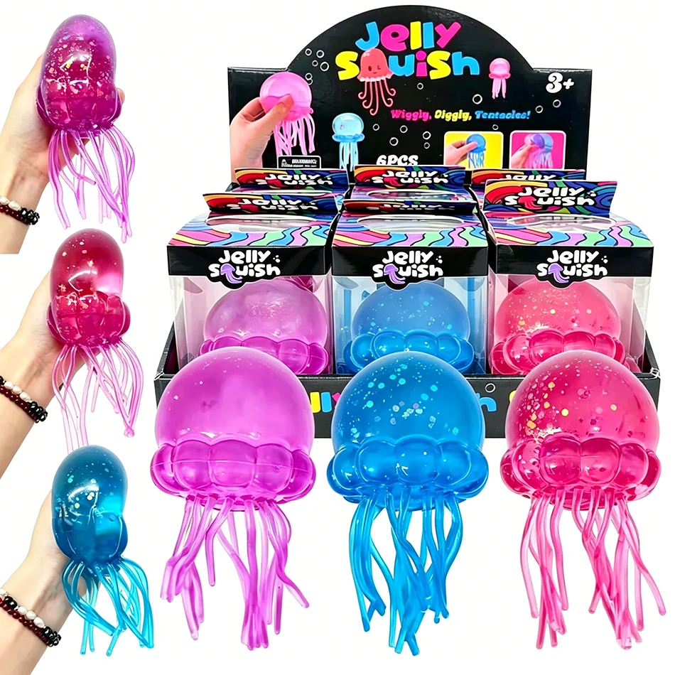 

Hot Squishy Jellyfish Kawaii Stress Relieving Sensory Fidget Toys for Anxiety&Relaxation Desk Accessory Birthday Gift