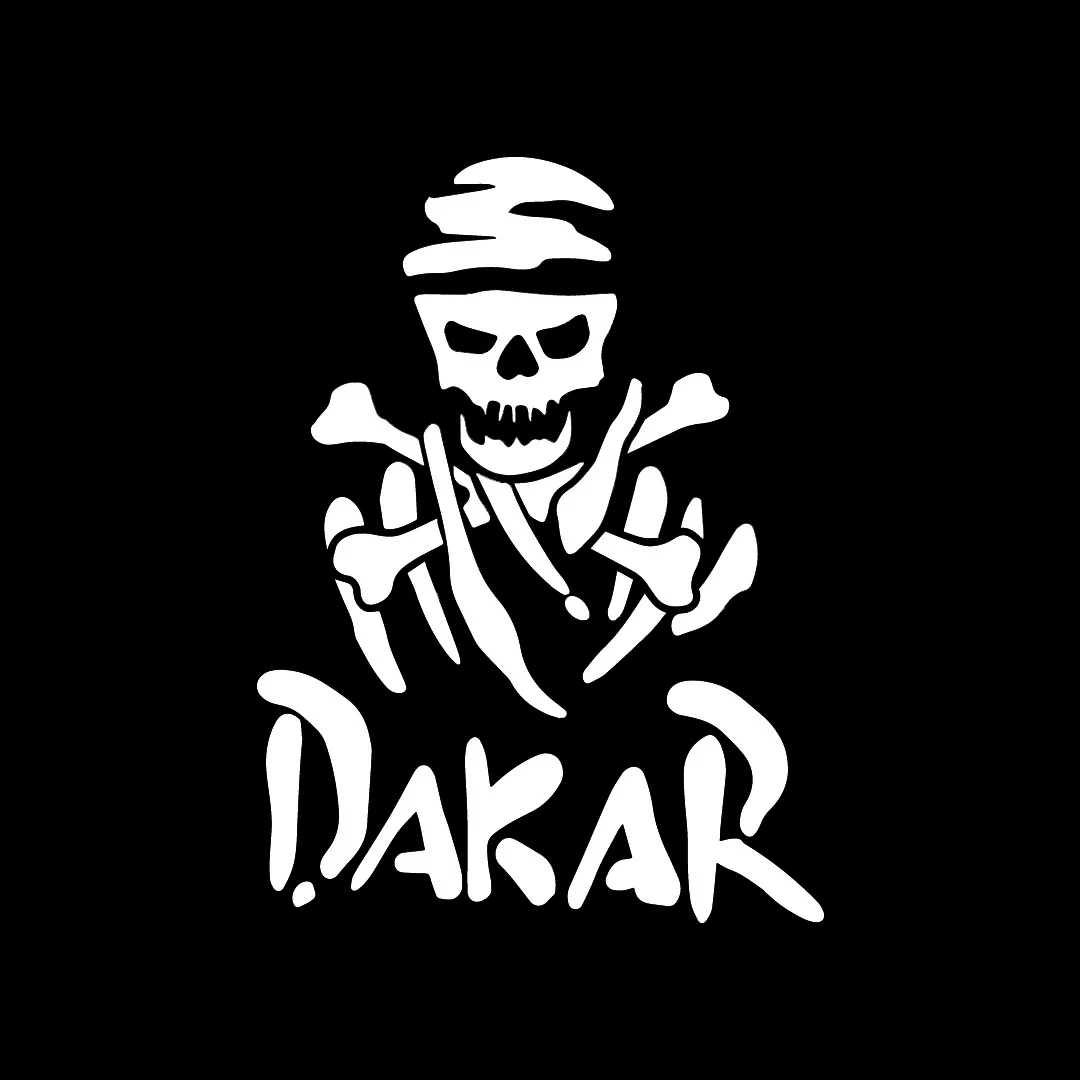 1pc Dakar Rally Skull Vinyl Sticker, Cool Decal for Car Truck Motorcycle Laptop Decor, Holiday Gift view 6