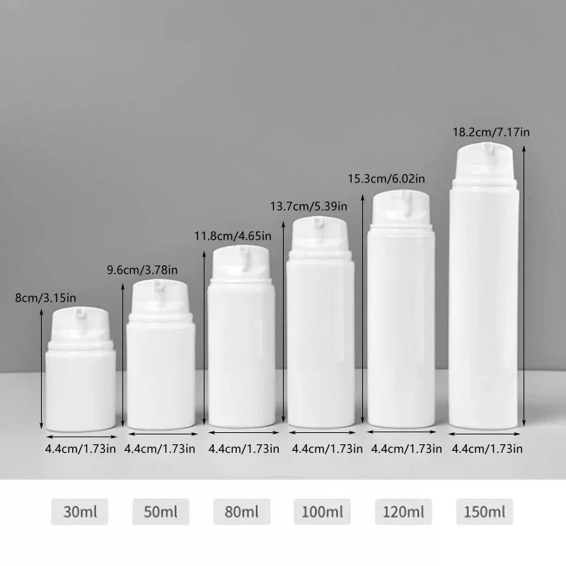 30-150ml garrafas de bomba de vácuo vazias recarregáveis maquiagem cosméticos para creme gel hidratantes garrafas de loção líquida dispensador de viagem