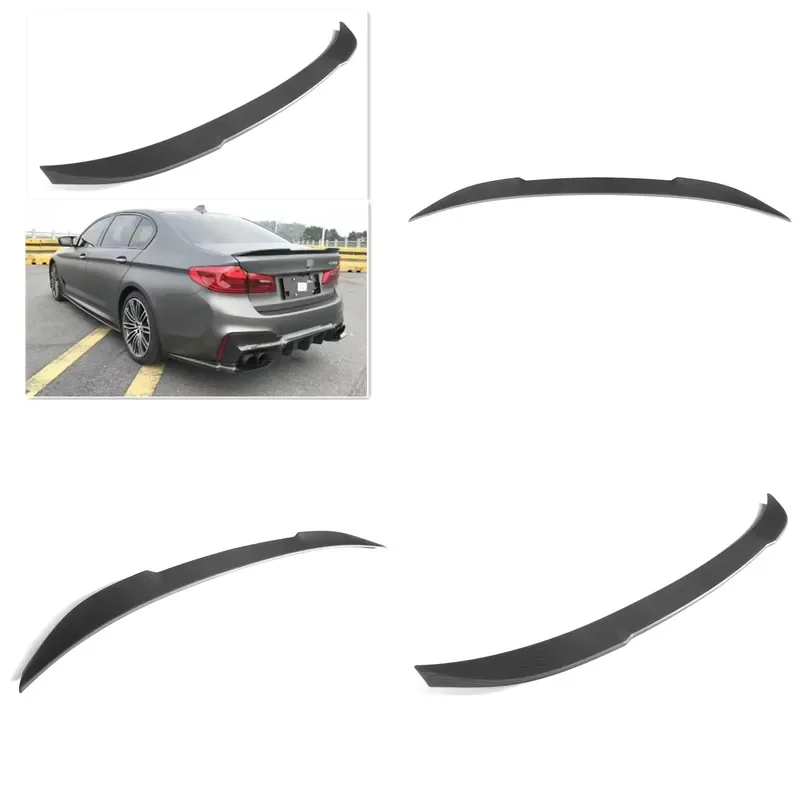 True Matte Dry Carbon Fiber Spoiler for BMW 5 Series G30 G38 Sedan CS Style 2017 Up 4 Door Auto Rear Wing F90 M5 Accessories