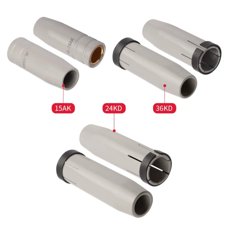 1Pcs 15AK 24KD 36KD Conductive Nozzle Gas Shielded Welding Gun Coating Protective Nozzle Does Not Stick To Welding Slag