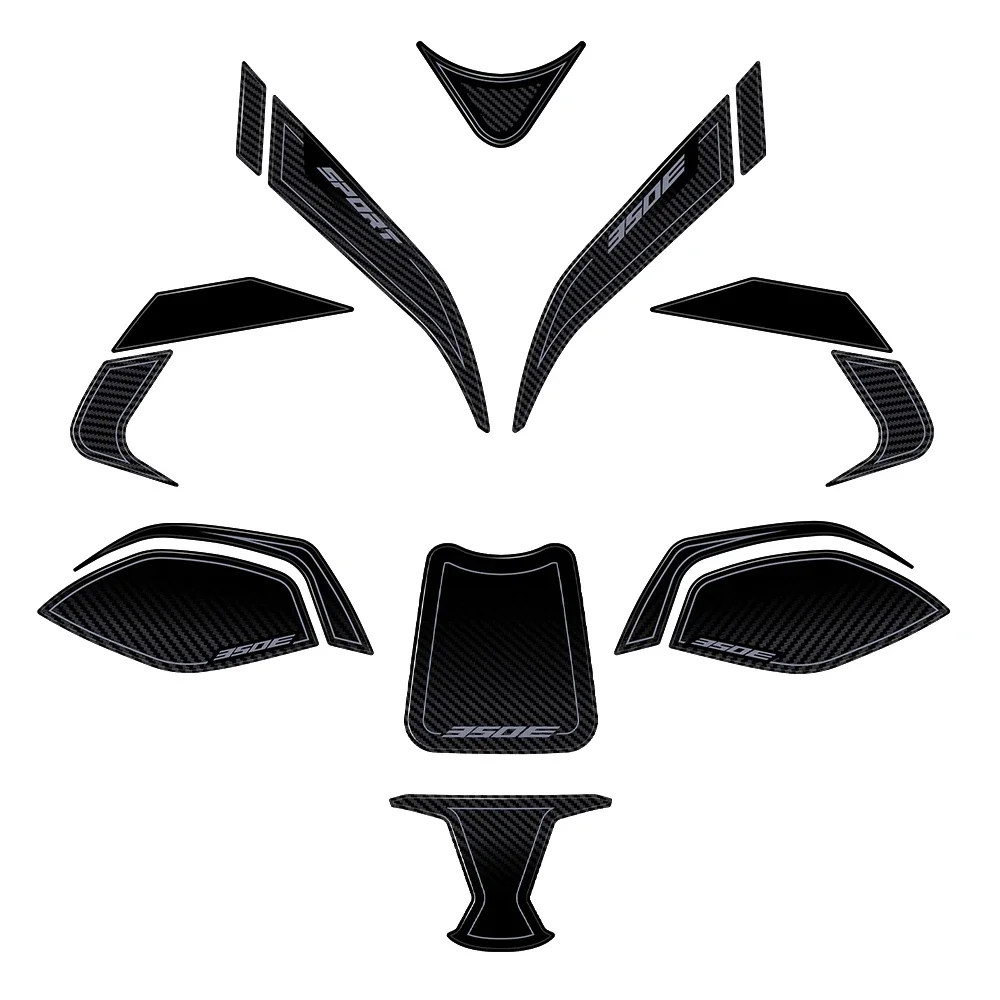 For Zontes 350E 2024 2023 3D Sticker Protection Kit Motorcycle Accessories Decorative Decal Anti-Scratch Sticker 350E Zontes