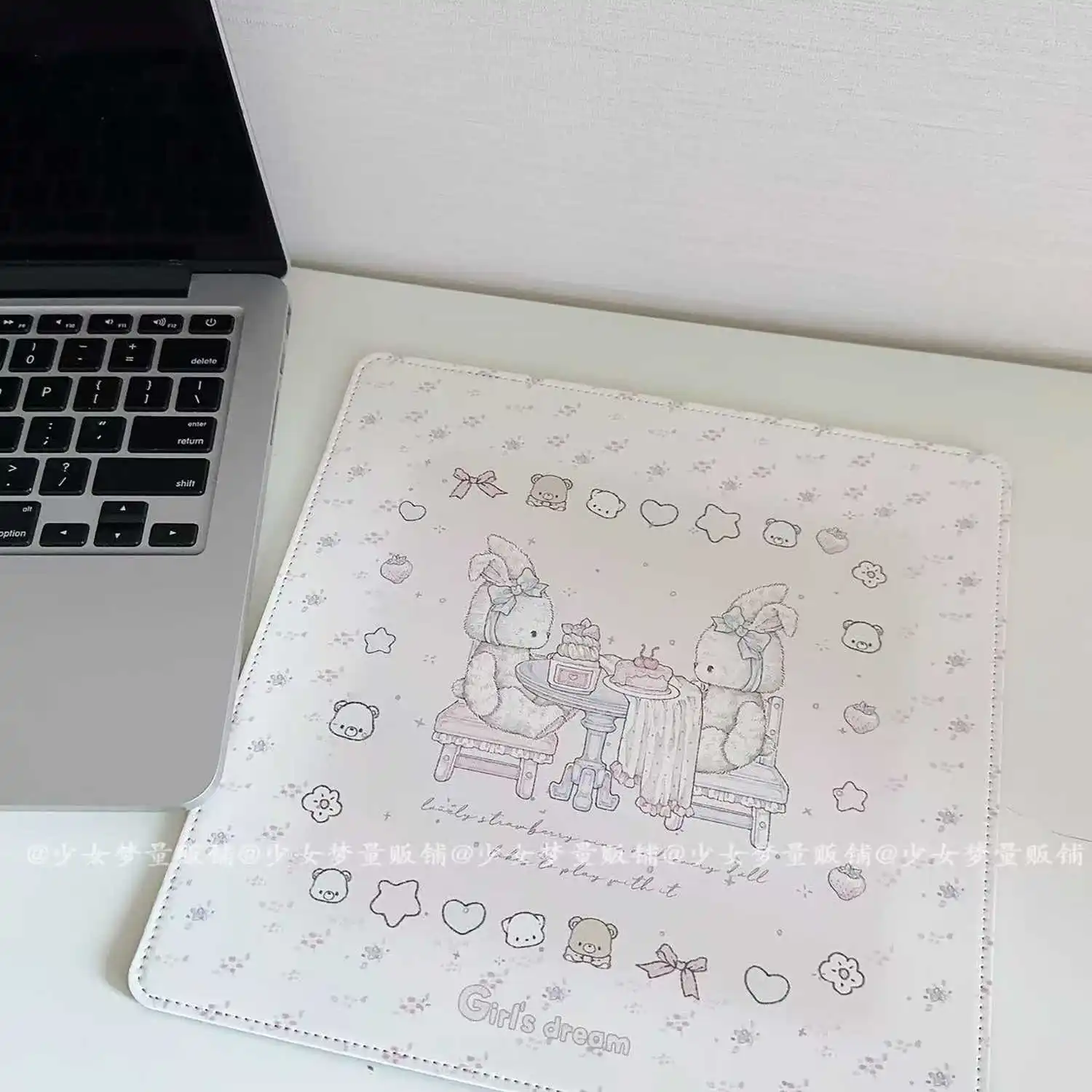 Ins Style Original Leather Mouse Pad Cute Teenage Girl Office Computer Desk Mat Dining Table Coaster Small Anime Mouse Pad