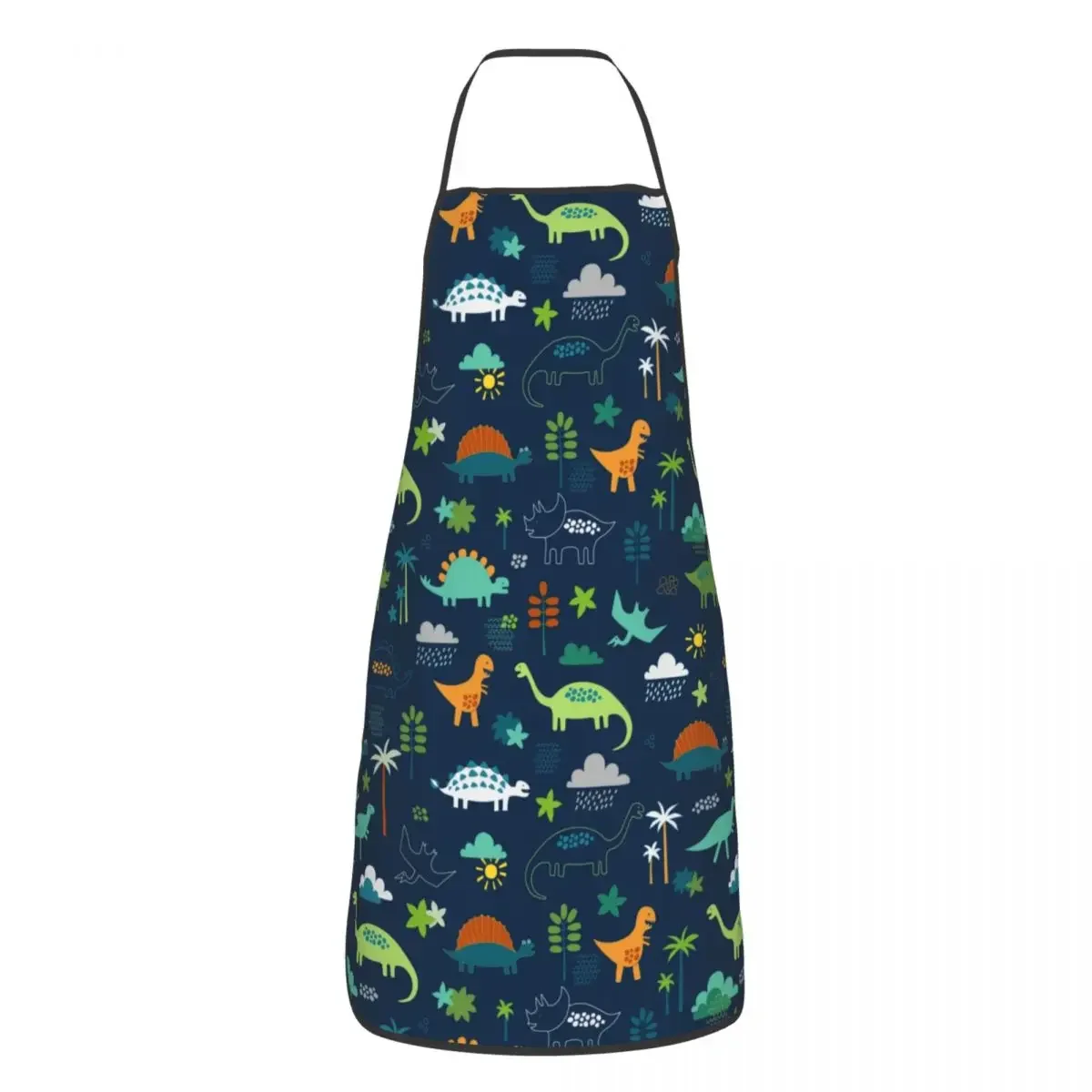 Dinosaur Land Apron Women Men Unisex Bib Cute Dino Pattern Cooking Kitchen Tablier Cuisine Chef Gardening