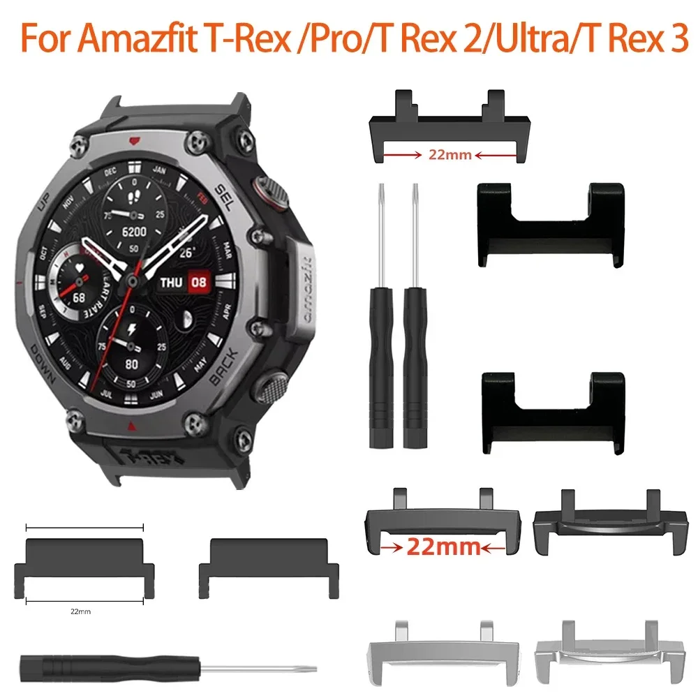 1 Set for Amazfit /T-Rex Pro/T Rex 2 /T Rex 3 Watch Band Connector Screw Tool Rod Metal Adapter Pin Screwdrivers Accessories