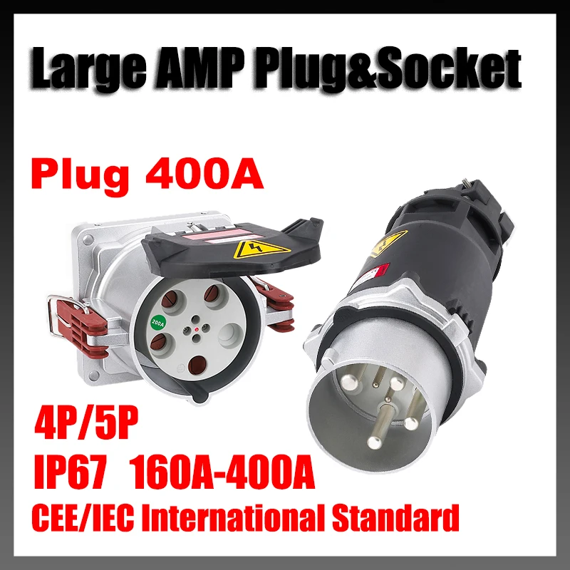 

IP67 Power Waterproof Explosion-proof Plug 400A 4P 5P 380V 690V CEE IEC International Standard AMP Plug Serve for Port