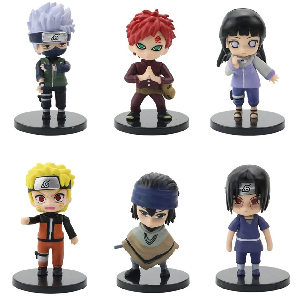 12 teile/satz Anime Q Version Naruto Shippuden Hinata Sasuke Itachi Kakashi Gaara Figur PVC Figuren Spielzeug Puppen Kid Weihnachten Geschenke
