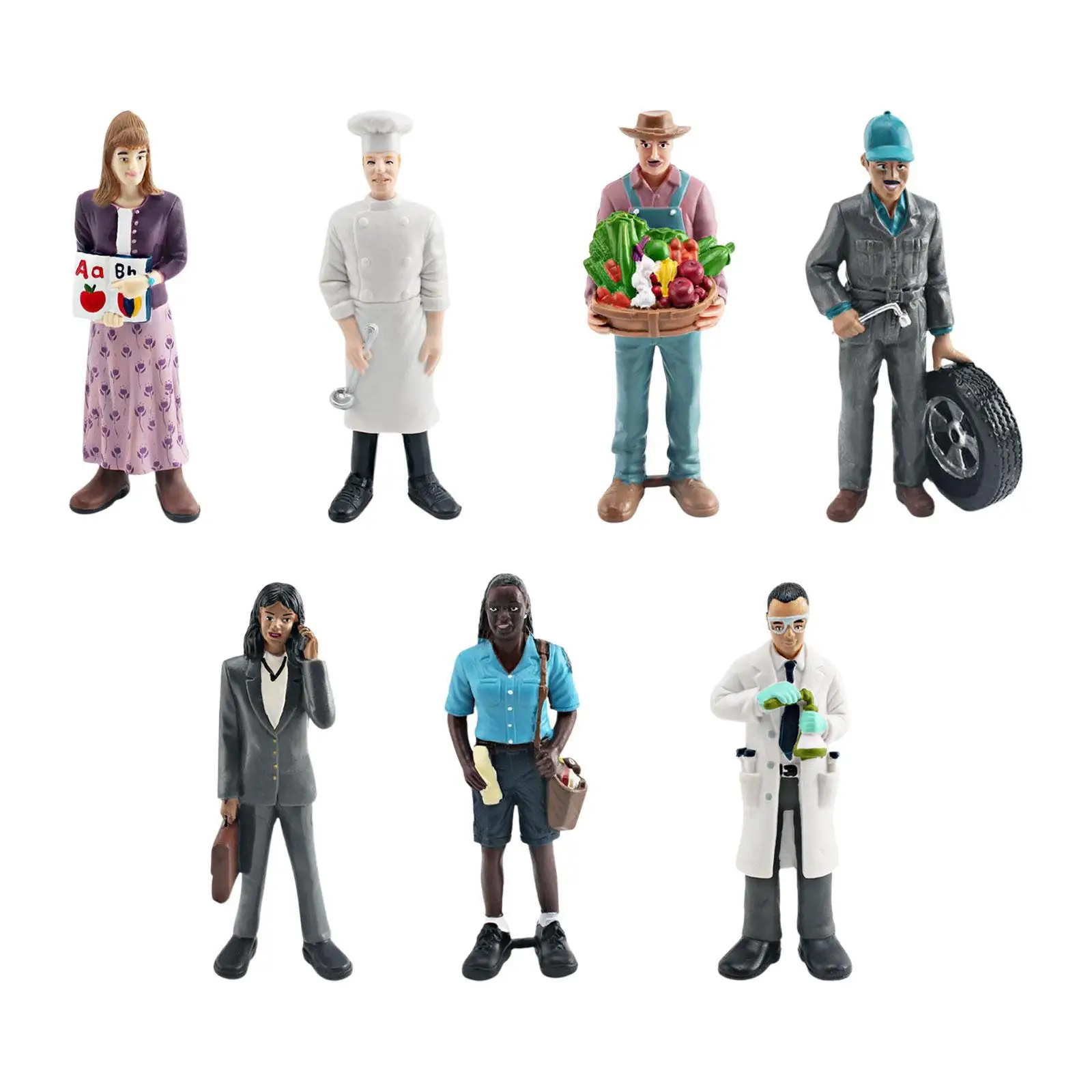 

Miniature People Figurine Sand Table Layout Decoration Hand Painted Craft