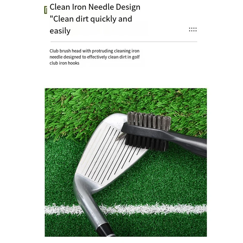 Golf Club Cleaning Brush, Ball Double-Sided Cleaning Tool, Nylon Steel Brush, Cleaning Tool Accessories