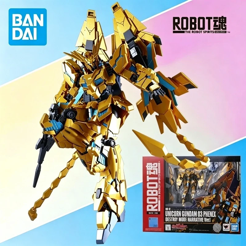 

Spot Supply BANDAI Robot Spirits Unicorn Gundam 03 Phenex NT Ver Mobile Suit Gundam Movable Action Figure Collectible Model Toys