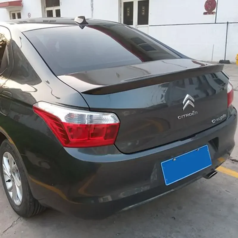 ABS Material Car Rear Wing Primer Carbon fiber look Color spoiler for citroen elysee 2014-2017