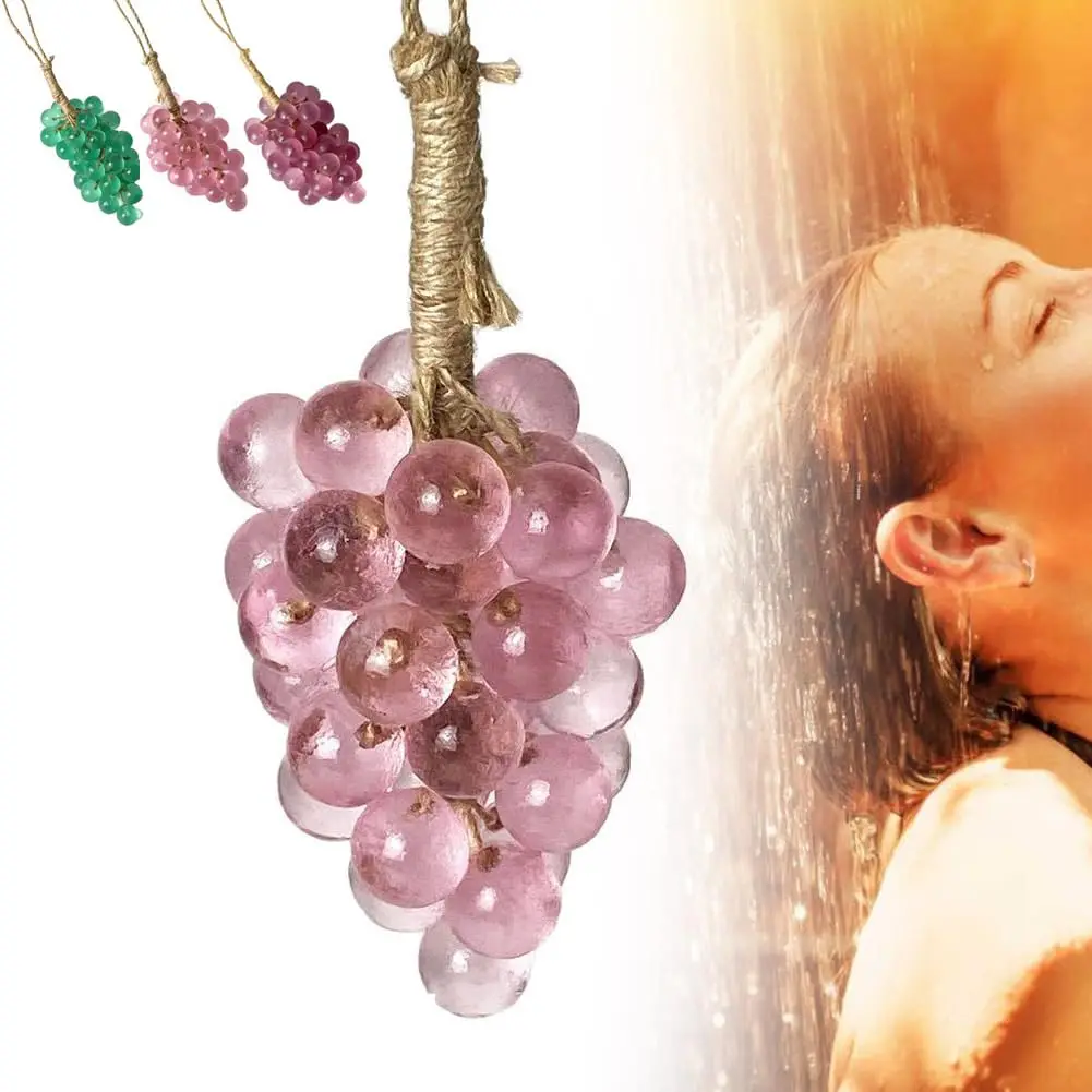 Handmade Grape Bunch Soap - Rope-shaped Grape Soap Cold Process Bath Soap Handmade with Fresh Grape Vine Extract - Perfectly