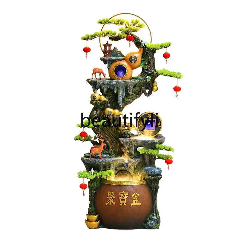 gourd water system landscape flowing water ornament yard landscaping decoration ceramic pot circulation feng shui gift