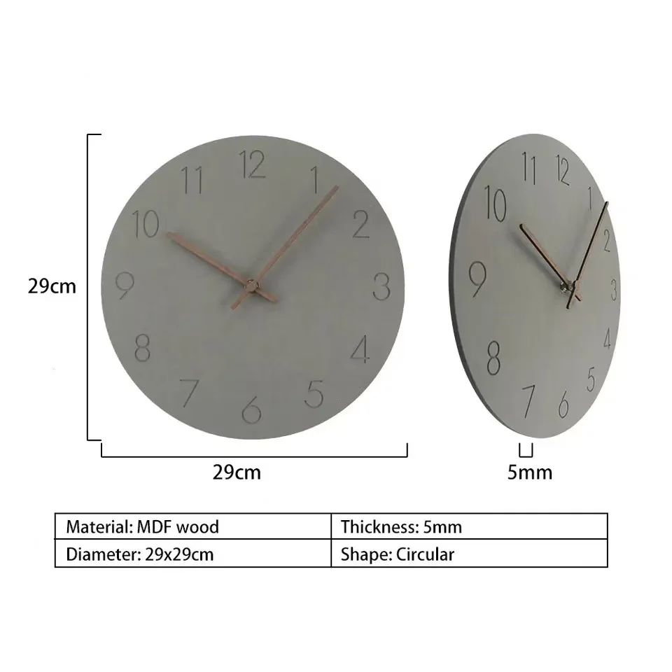 2026 Hot Sale Wooden Wall Clock Modern Design Vintage Classic Clock Quiet Art Watch Clock in Wall Home Decor Relogio De Parede