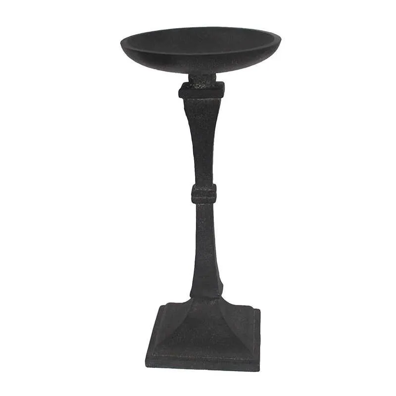 

*European and American Retro Style Black Iron Square Candle Holder Creative Metal Lantern & Jar Holder