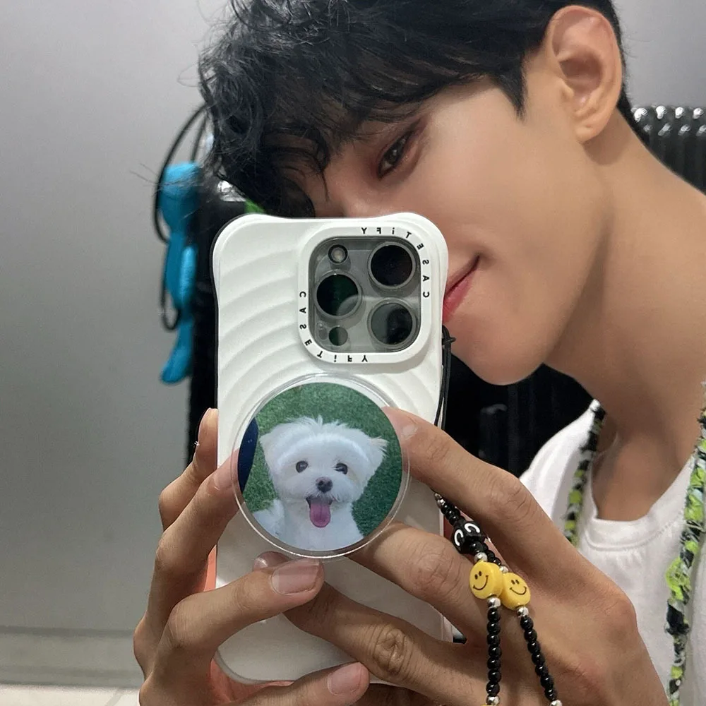 

Выдвижная подставка Dokyeom в стиле Ins с изображением мультяшной собаки в стиле KPOP DK, держатель для пальца, ежедневные товары, подарки для фанатов