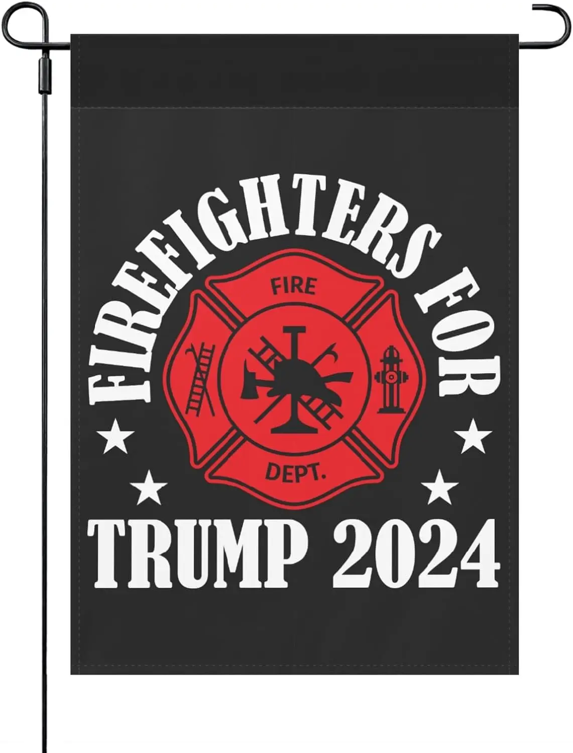 Firefighters For Trump 2024 Yard Flag One Size Double Sided Inspirational Funny Garden Flags Double Sided For Farmhouse Yard Fla