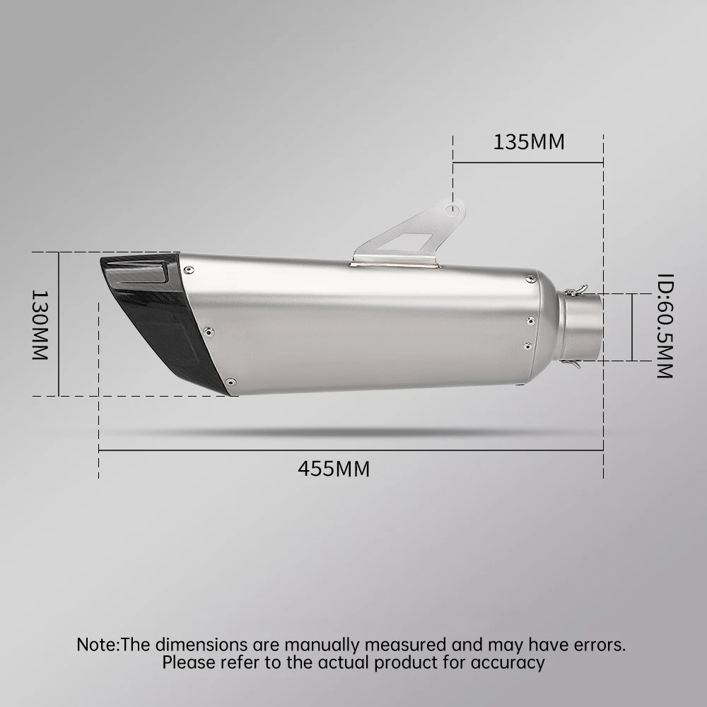 Universal 60mm High - Efficiency escape moto Muffler for Z900 CBR500R R6 MT07 PCX125 FZ1N R25 R3 R1 SR10