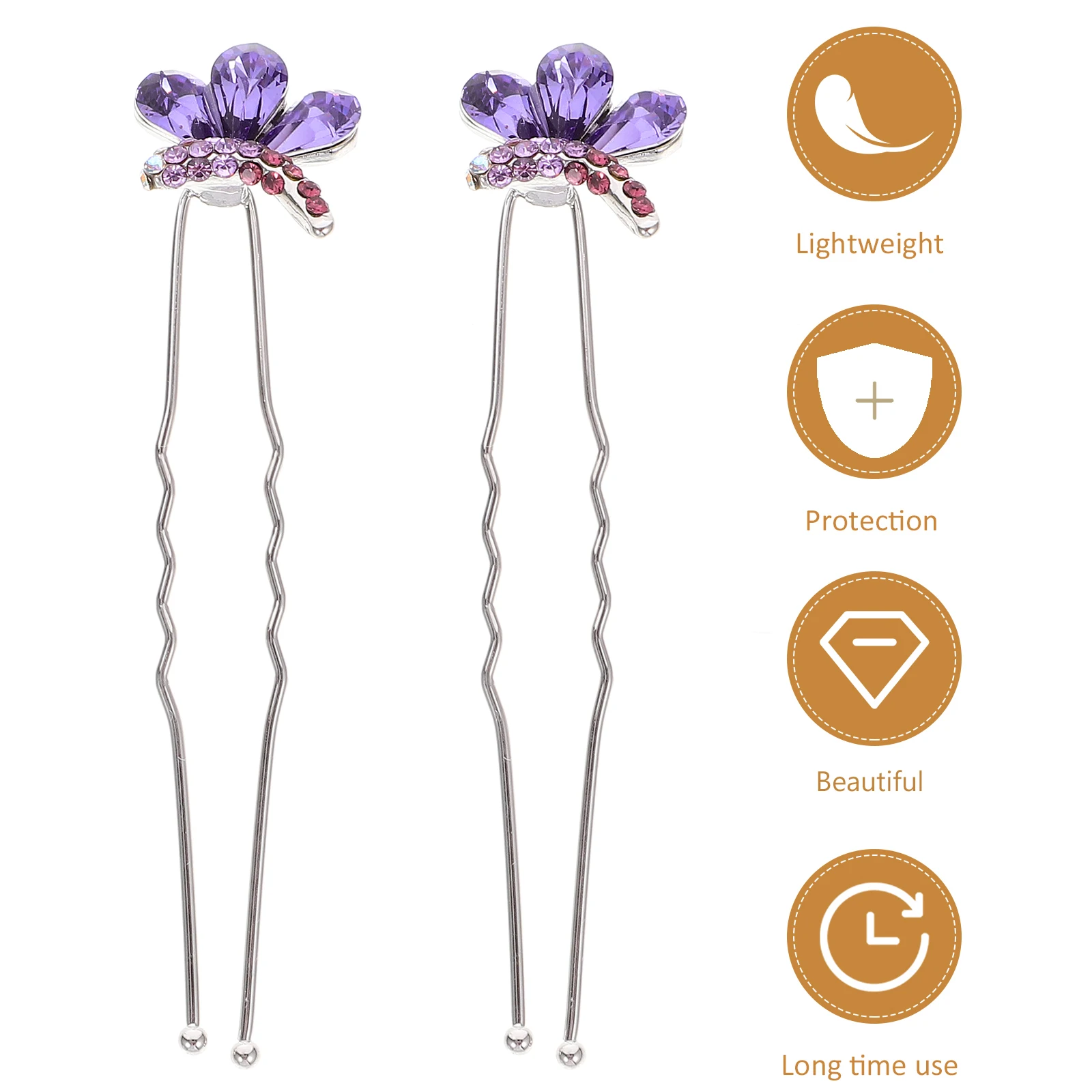 

4 Pcs Butterfly U Shape Hairpins Rhinestone U Shape Hairpin Bridal Accessories Wedding Hairpins For Women Girls Styles