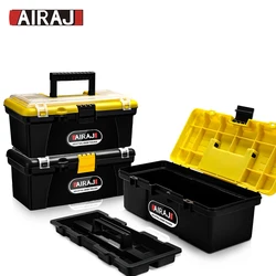 AIRAJ 12 Inch Tool Box Plastic Hard Case Suitcase Professional Complete Garage Organizer Multifunction Electrician Storage Tools