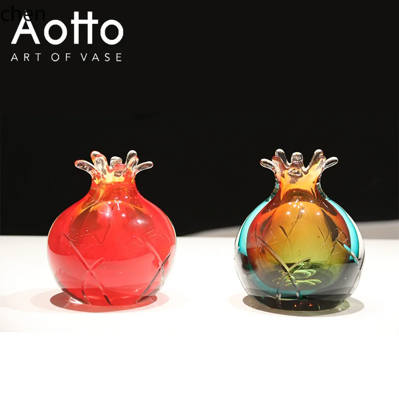 Zml new chinese style pomegranate-shaped vase, living room, coffee table - suitable for hydroponics, fresh & dried flowers
