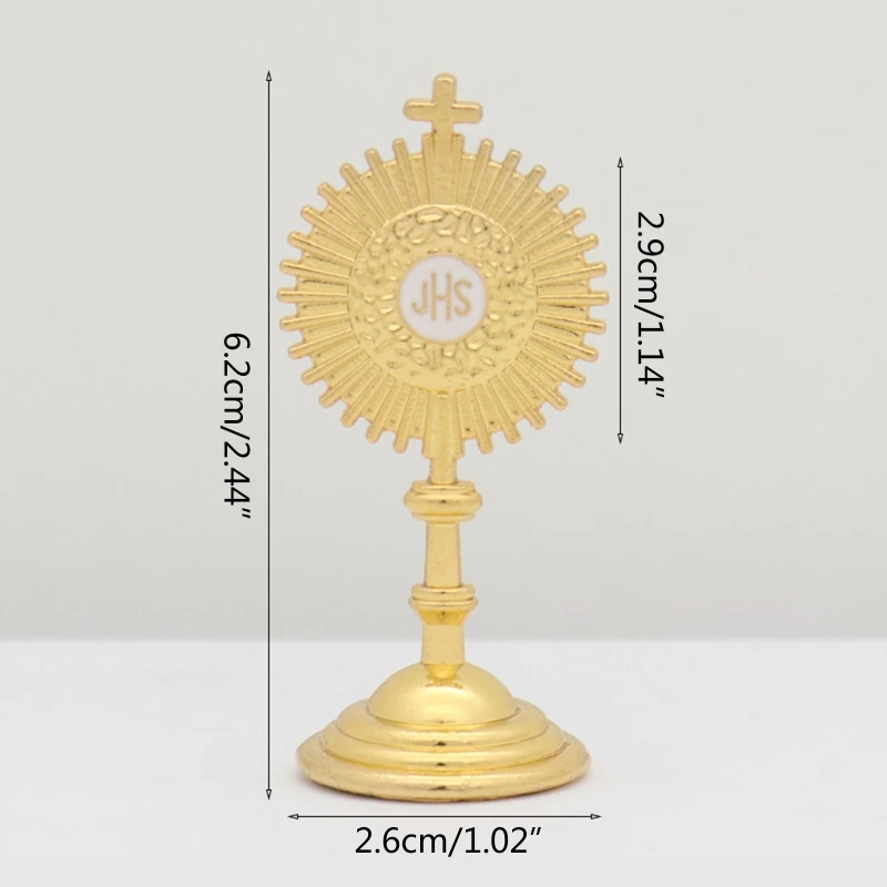Metal Holy Sunshine for Cross Figurine Zinc Alloy Christian Catholic Art Statue for Home Bedroom Living Room Car Decoration Gift - Image 6