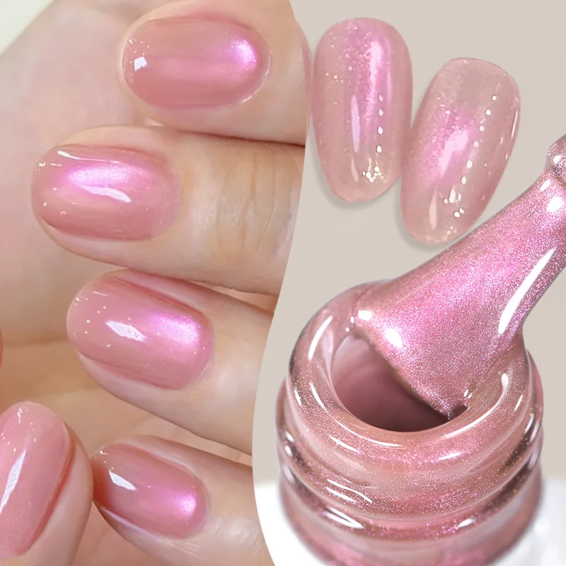BORN PRETTY 10ml Rosa Glas Katzen-Magnetgel Nude Semi-Permanenter Magnet Soak-Off UV-Gel Nagellack Maniküre Nagelzubehör – Detail 6