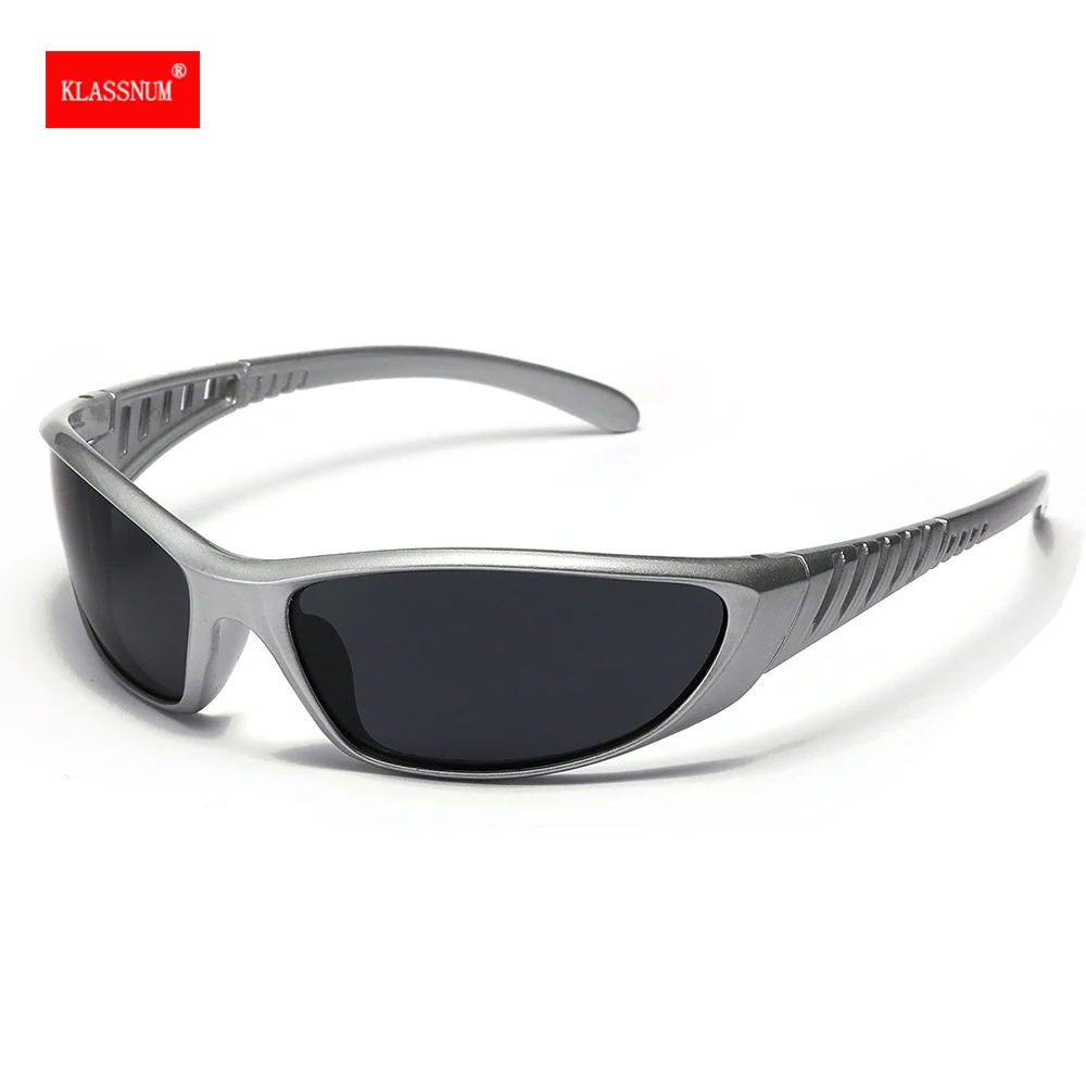 Gafas de sol plateadas Y2K con diseño hueco, estilo futurista tecnológico, para chicas modernas, gafas de sol de moda para mujer y hombre