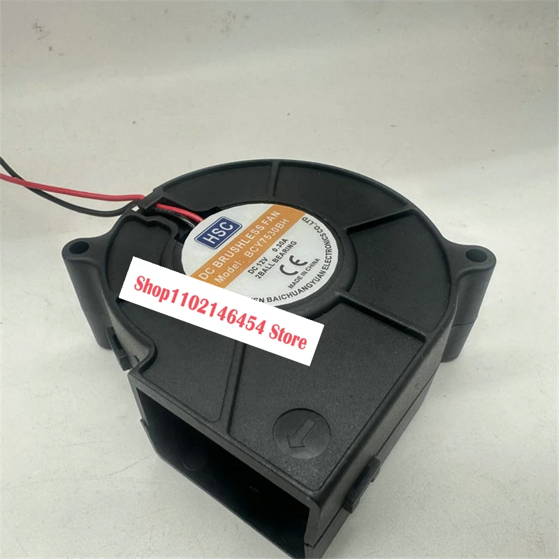 

1 шт. для HSC BCY7530BH DC 12 В 0,30 А 75x75x30 мм 2-проводной вентилятор охлаждения