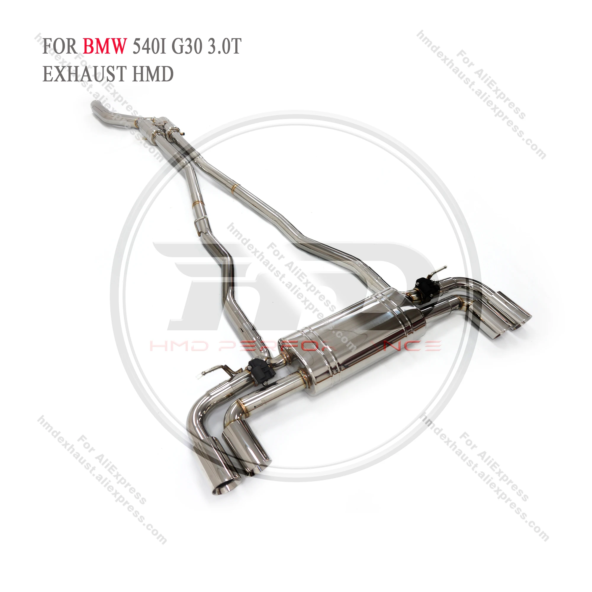 

HMD Stainless Steel For BMW 540i G30 Exhaust System Performance Catback Is Suitable Modification Electronic Valve Muffler