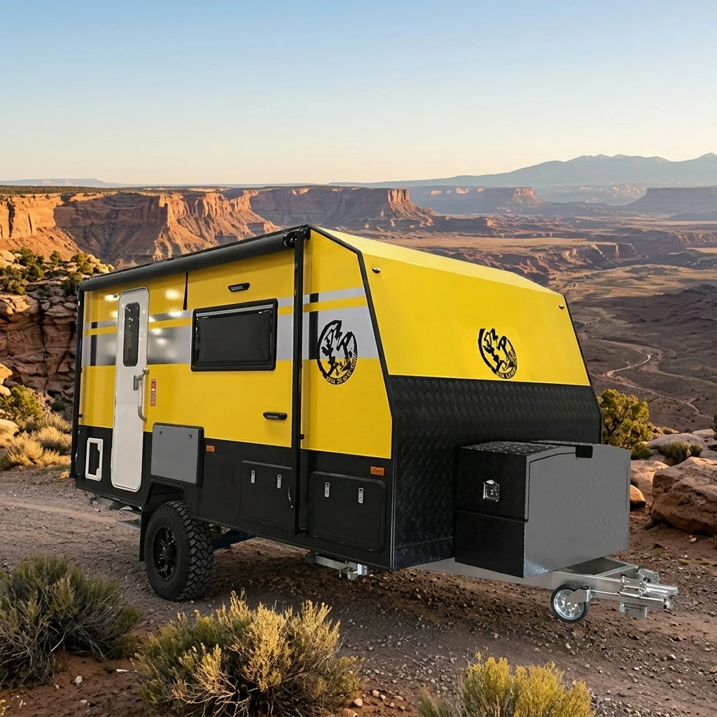 Awnlux W5600 Caravan Awning RV Waterproof Outdoor Manual Roll-Out Sunshade With Aluminium Frame Van Awning